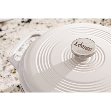 Lodge 6 Quart Enameled Cast Iron Dutch Oven with Lid