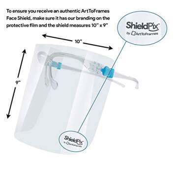 ArtToFrames Protective Face Shield 3 Pack, Made in The USA, Fully Transparent Face and Eye Protectio...