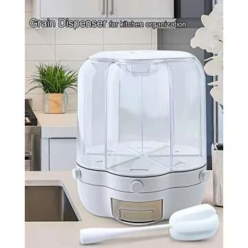 WOWFUNNY 11 Qt Rotating Grain Dispenser for Small Grains