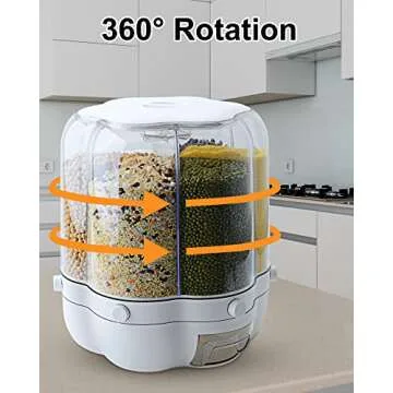 WOWFUNNY 11 Qt Rotating Grain Dispenser for Small Grains