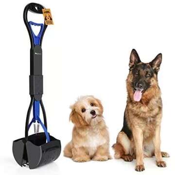 Balhvit Non-Breakable Pet Pooper Scooper for Dogs, Portable Dog Pooper Scooper with Long Handle & Hi...
