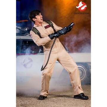Fun Costumes Adult Ghostbusters Halloween Costume, Deluxe Ghostbusters Jumpsuit for Men, Ghostbuster...
