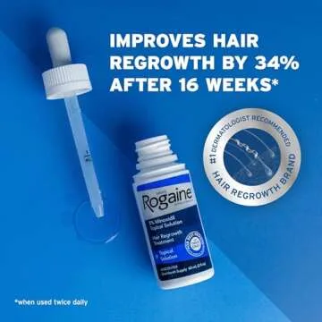 Men's Rogaine Extra Strength 5% Minoxidil Topical Solution for Thin Hair, Hair Loss Treatment to Reg...