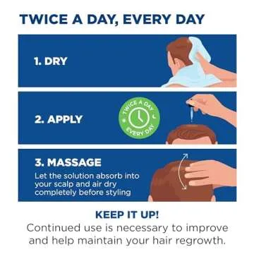 Men's Rogaine Extra Strength 5% Minoxidil Topical Solution for Thin Hair, Hair Loss Treatment to Regrow Fuller, Thicker Hair, 3 Month Supply, 3 Bottles