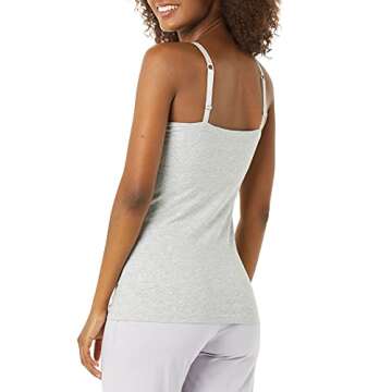 Amazon Essentials Women's Maternity Nursing Friendly Camisole, Pack of 2, Light Grey Heather, X-Large