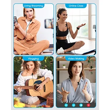 PopVoice 16ft Lavalier Microphone for Crystal Clear Audio