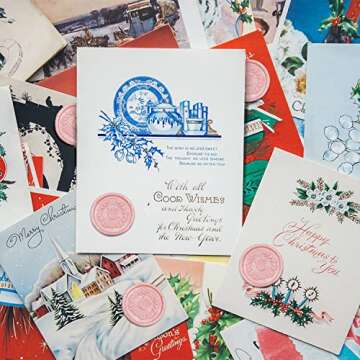 25Pcs Pink Letter I Adhesive Wax Seal Stickers, Hand-Made, No Need Seal Stamp, Tear and Use Wax Stickers for Wedding Invitations, Envelopes, Christmas Gift