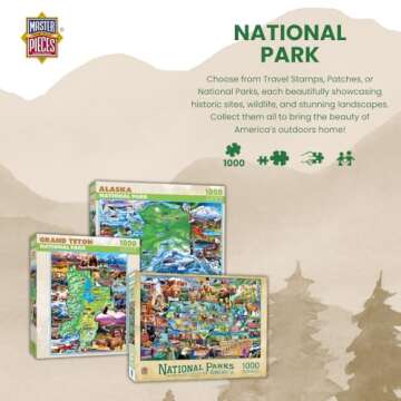 MasterPieces - 1000 Piece Jigsaw Puzzle, National Parks of America, Fun for All Ages