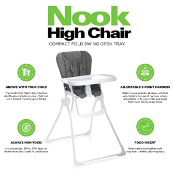 Joovy Nook High Chair - Easy Clean & Adjustable Tray Design