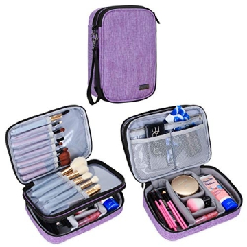 Teamoy Travel Makeup Brush Case - Customizable Organizer for Beauty Essentials