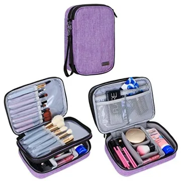 Teamoy Travel Makeup Brush Case - Customizable Organizer for Beauty Essentials