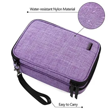Teamoy Travel Makeup Brush Case - Stylish Cosmetic Organizer