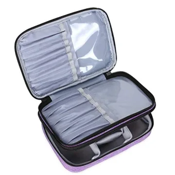 Teamoy Travel Makeup Brush Case - Stylish Cosmetic Organizer