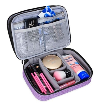 Teamoy Travel Makeup Brush Case - Stylish Cosmetic Organizer