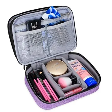 Teamoy Travel Makeup Brush Case - Stylish Cosmetic Organizer