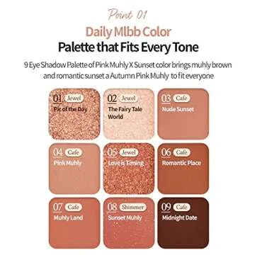 ETUDE Play Color Eyes #Pink Muhly Romance - 9 Color Palette
