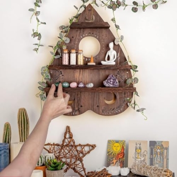ANROYE Unique Planchette Crystal Wall Shelf for Home Decor