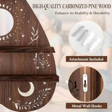 ANROYE Unique Planchette Crystal Wall Shelf for Home Decor