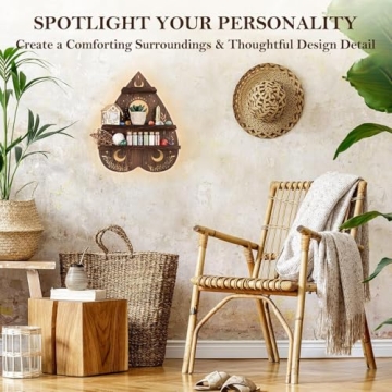 ANROYE Unique Planchette Crystal Wall Shelf for Home Decor