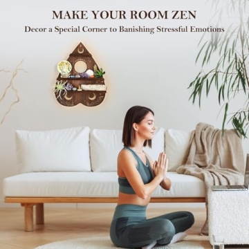 ANROYE Unique Planchette Crystal Wall Shelf for Home Decor