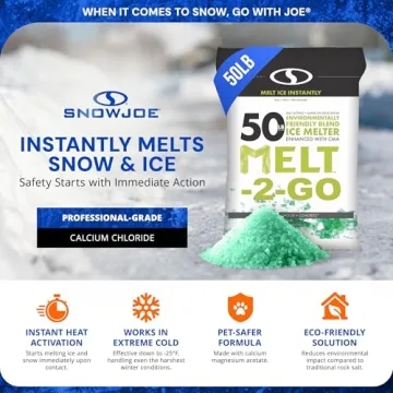 Snow Joe 2 Pack Premium Enviro Blend Snow & Ice Melt - Eco-Friendly Deicer Crystals for Concrete, Ve...