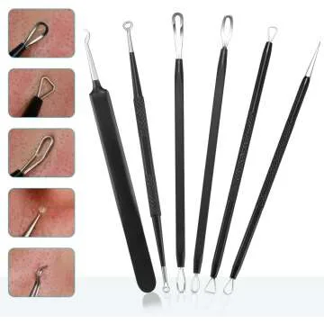 Blackhead Remover Tool Kit - 6 Professional Stainless Tools