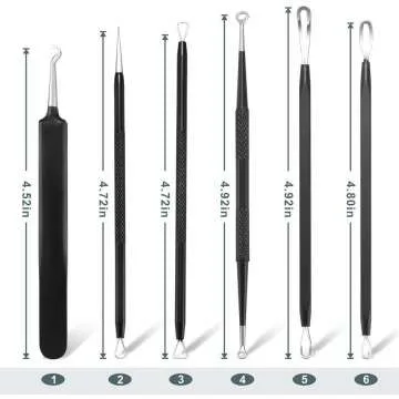 Blackhead Remover Tool Kit - 6 Professional Stainless Tools