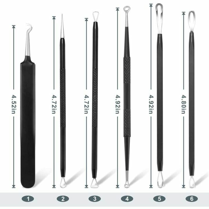 Blackhead Remover Tool Kit - 6 Professional Stainless Tools