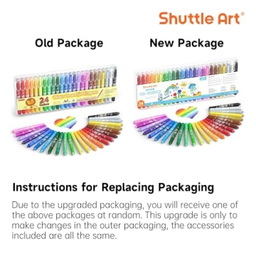 Shuttle Art Gel Crayons - Non-Toxic & Twistable for Kids