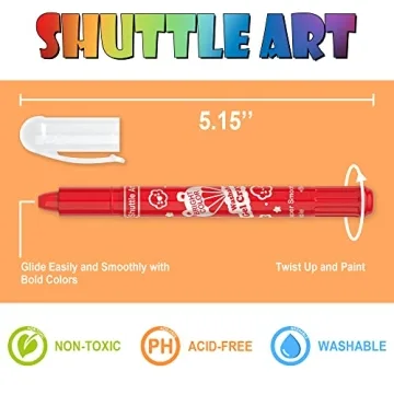 Shuttle Art Gel Crayons - Non-Toxic & Twistable for Kids