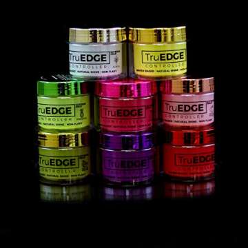 TruEDGE Controller Extreme Hold Water-Based Pomade - Ntaural Shine & Non-Flaky Scented Edge Control - Perfect for Hair-Braiding (Sweet Peach)