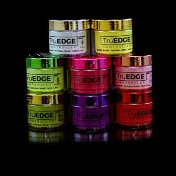 TruEDGE Controller Extreme Hold Water-Based Pomade - Ntaural Shine & Non-Flaky Scented Edge Control - Perfect for Hair-Braiding (Sweet Peach)