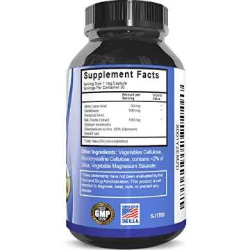 Pure Reduced Glutathione Supplement Whitening Pills #1 Potent Antioxidant Anti-Aging Reduce Dark Spots Healthy Detox Powerful Amino Acids for Brain Skin and Immune System Women and Men