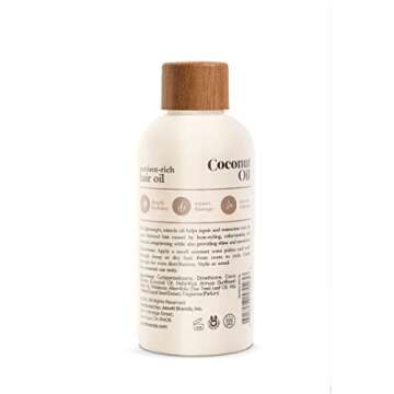 Oliology Coconut Hair Oil - Meds Split Ends, Controls Frizz, Hydrates & Softens - Lightweight Formul...