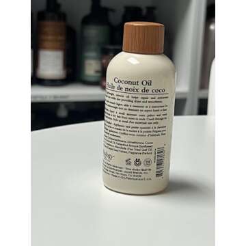 Oliology Coconut Hair Oil - Meds Split Ends, Controls Frizz, Hydrates & Softens - Lightweight Formula Helps Repair Distressed Hair from Heat Styling & Treatments | Made in USA & Paraben Free (4oz)