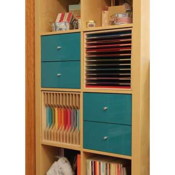 Stamp-n-Storage Paper Holder for 12"x12" Paper - 12 Slot (fits IKEA Kallax Shelf)