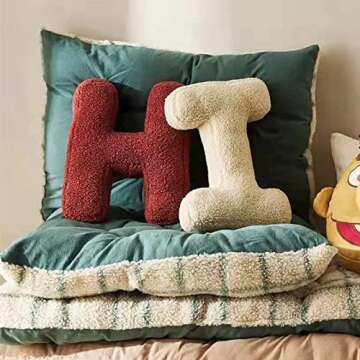 Customized Walbest Initial Letter Plush Pillows for Home Decor