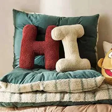 Customized Walbest Initial Letter Plush Pillows for Home Decor
