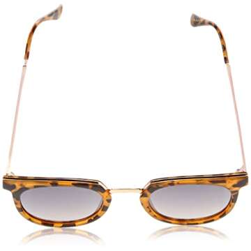 TAHARI womens Th713 Metal Bridged UV Protective Women s Round Sunglasses Elegant Gifts for Women 49 mm, Tortoise, mm US