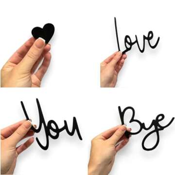 love you bye sign Above Door Topper Decoration, Wooden Script Decor Sign for Door,Home,Windows and W...