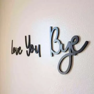 love you bye sign Above Door Topper Decoration, Wooden Script Decor Sign for Door,Home,Windows and Walls, Christmas Valentine's Wedding Thanksgiving Gift