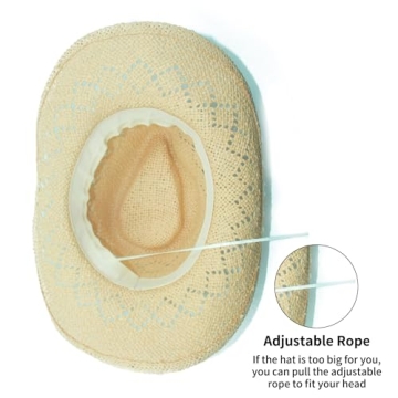 Stylish Vamuss Cowboy Hat with Beaded Trim