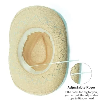 Stylish Vamuss Cowboy Hat with Beaded Trim