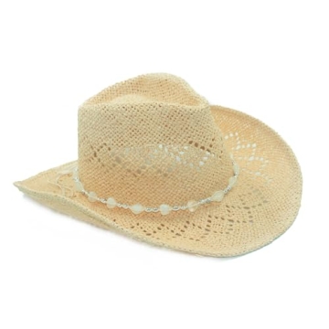 Stylish Vamuss Cowboy Hat with Beaded Trim
