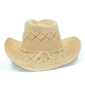 Stylish Vamuss Cowboy Hat with Beaded Trim