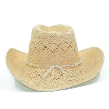 Stylish Vamuss Cowboy Hat with Beaded Trim