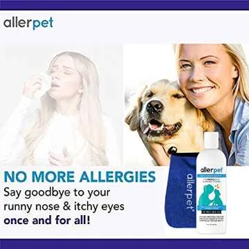 Allerpet Dog Dander Remover For Allergy Relief with Applicator Mitt