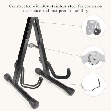 DIDA Elegant Ukulele Stand and Violin Holder for Easy Use