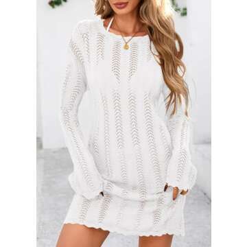 Stylish PRETTYGARDEN Women's Crochet Swimsuit Cover Up