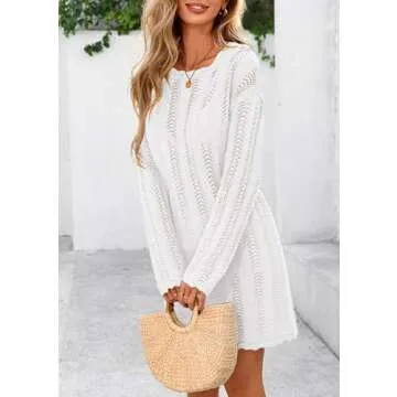 Stylish PRETTYGARDEN Women's Crochet Swimsuit Cover Up